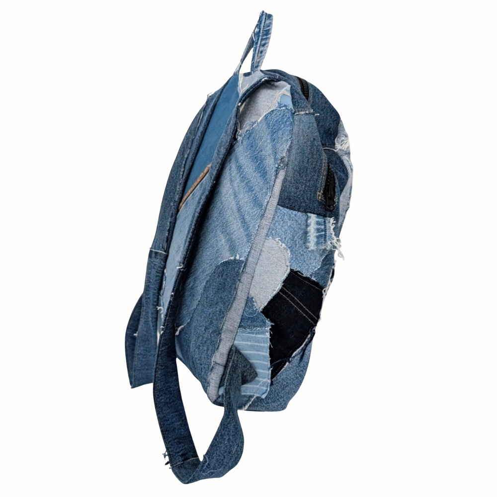 Denim Patchwork Backpack - Picture 7 of 7